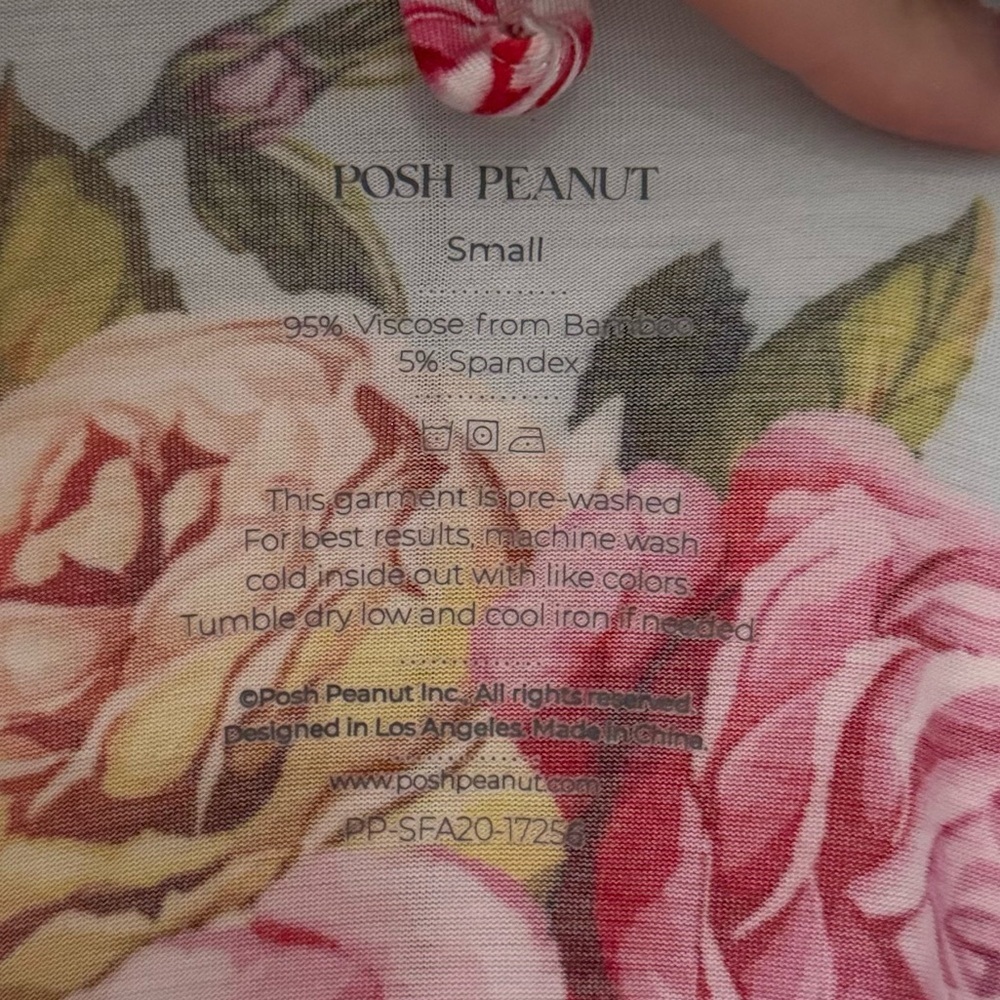 Posh Peanut Maternity Robe in Country Rose Light Blue Florals Size Small - Picture 5 of 5